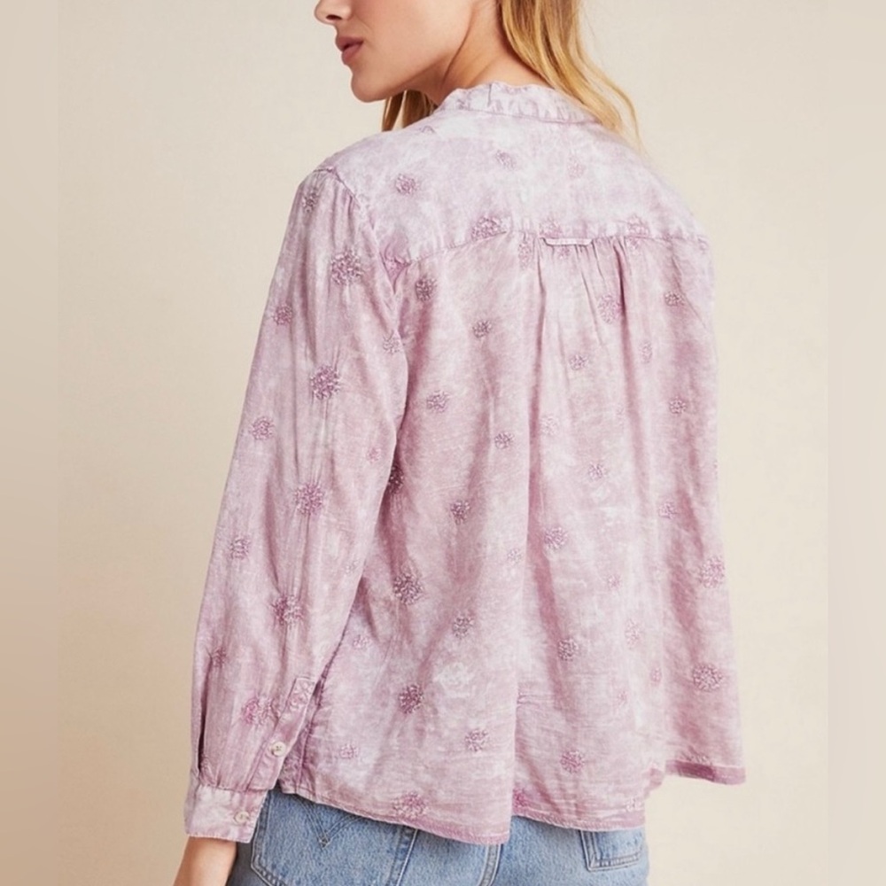 Anthropologie Lavender Button-Down Shirt - Picture 11 of 11